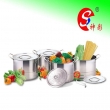 8pcs Steamer Stock Pot Set (with small hole mesh)