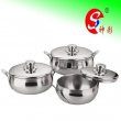 14cm,16cm,18cm Stainless Steel Belly Casserole Set