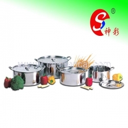 8pcs Shallow Stock Pot Set