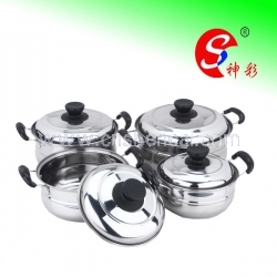 Stainless Steel Cookware Set with Bakelite Handles