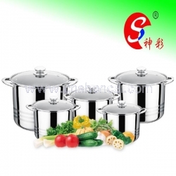 10pcs Capsuled Bottom Stock Pot Sets